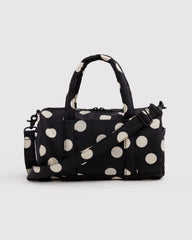 Baggu Nylon Duffle viikonloppulaukku - Black and Cream Polka Dot - Lempi Lifestyle