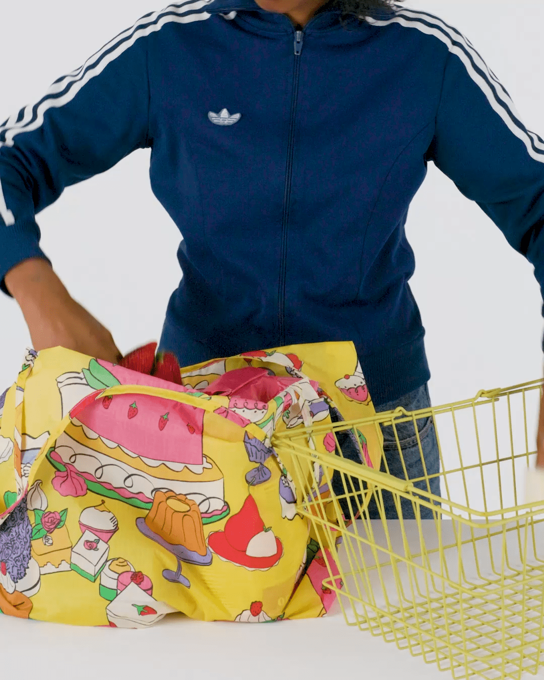 Baggu standard, kestokassi pinkki raita - Lempi Lifestyle