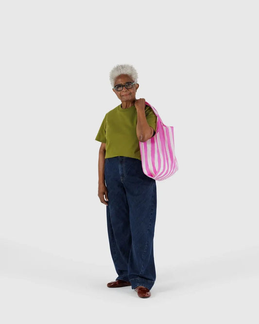 Baggu standard, kestokassi pinkki raita - Lempi Lifestyle
