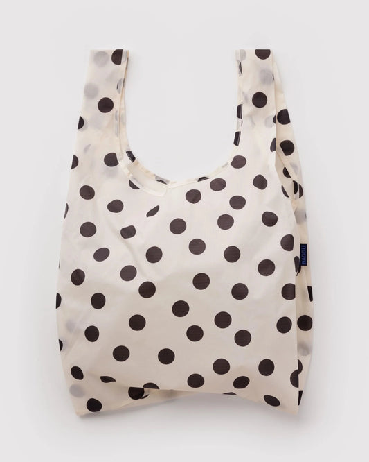 Baggu Standard - Valkoinen Polka dot pallokuosi ostoskassi - Lempi Lifestyle
