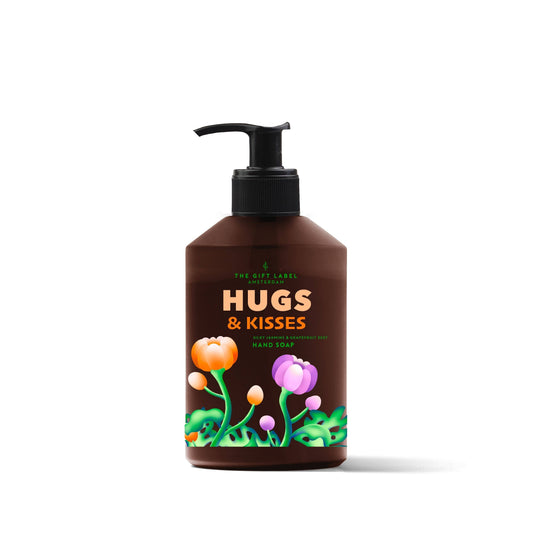 Hugs and kissea - käsisaippua pumppupullossa 400ml  Silkinpehmeä jasmiini ja greipin kuoren raikkaus