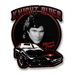 Vinyylitarra Ritariässä - Michael Knight & K.I.T.T. Stickers