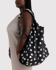 Big Baggu iso kestokassi - Silver Metallic Polka Dot - Lempi Lifestyle