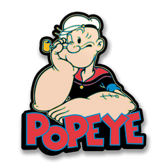Vinnylitarra Kippari-Kalle - Popeye Color-Off Sticker
