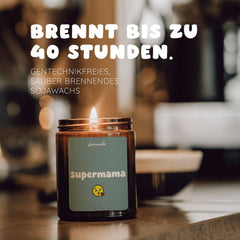 Tuoksukynttilä lasipurkissa - Supermama, vanilija