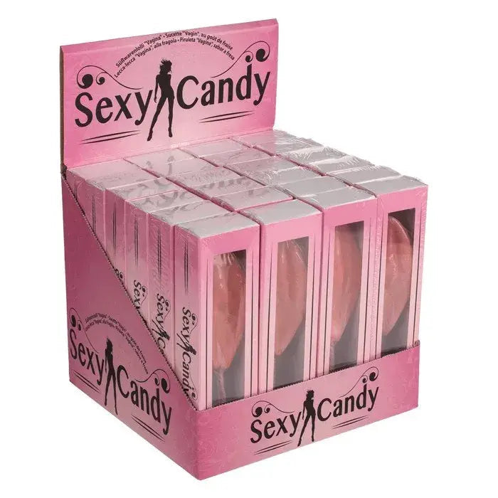 Candy Lollipop Vagina Mansikkamakuinen - k-18, kiva