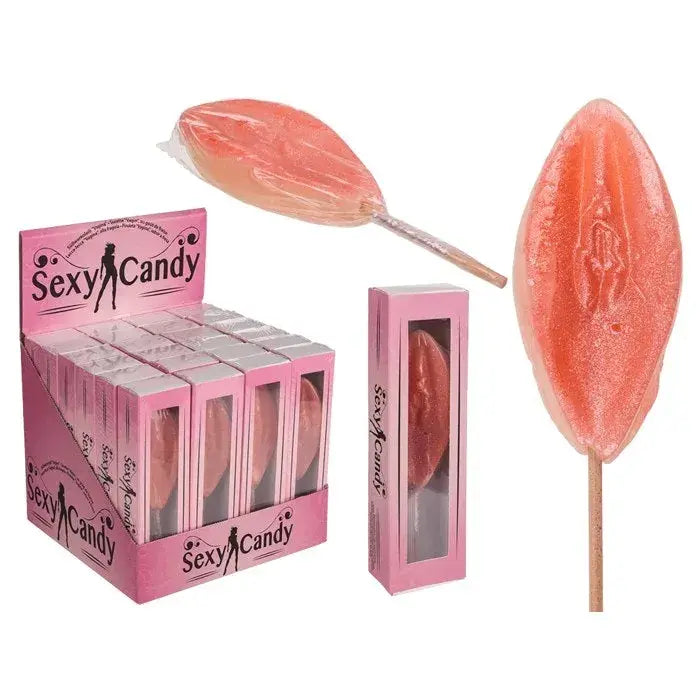 Candy Lollipop Vagina Mansikkamakuinen - k-18, kiva