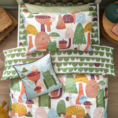 Bedding set funny mushrooms / set for one person (single)