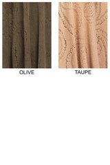 Poncho Neulosta, Hapsuilla - paisley-kuvio, beige