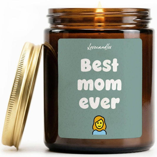 Tuoksukynttilä lasipurkissa - Best mom ever, vanilija