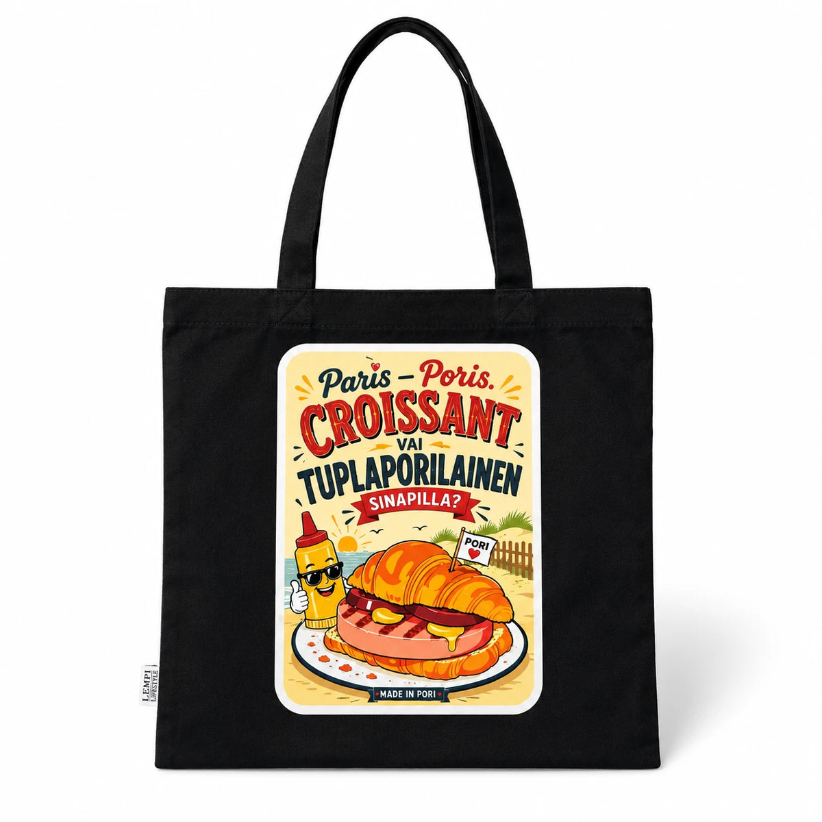 Kangaskassi Croissant vai Tuplaporilainen 45 x 45 cm – Herkkusuun valinta