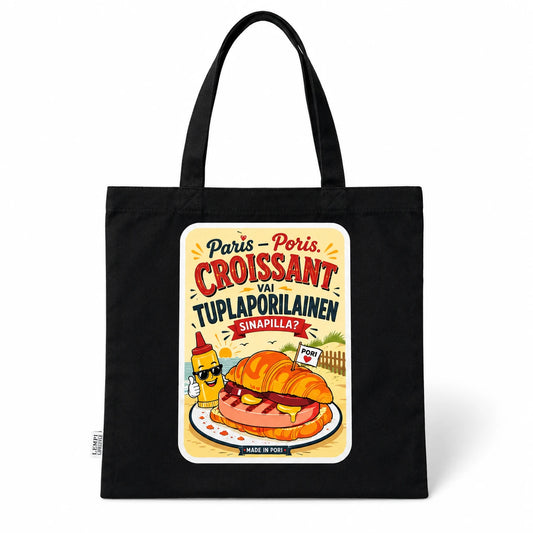 Kangaskassi Croissant vai Tuplaporilainen 45 x 45 cm – Herkkusuun valinta
