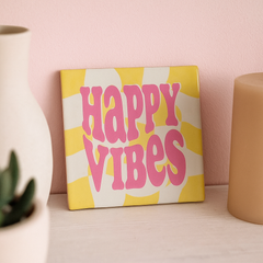 Keraamiset koristelaatat - happy vibes