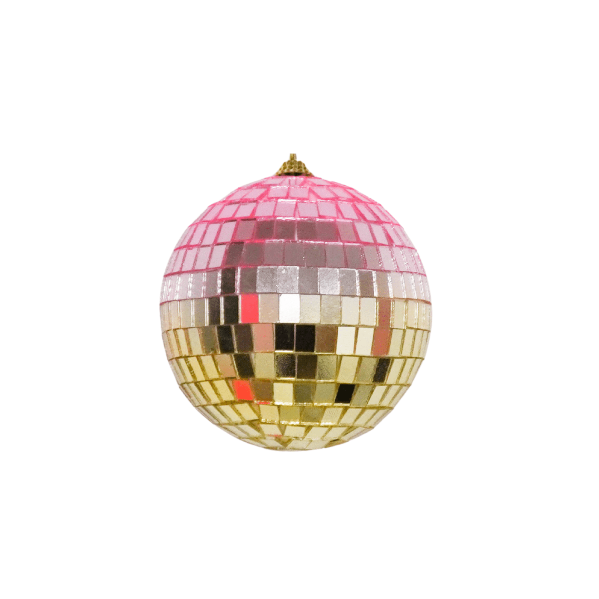 Discopallo monivärinen kulta ja vaaleanpunainen - peilipallo 20 cm - Lempi Lifestyle