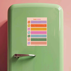 Magneettinen Viikkokalenteri A4 – Pyyhittävä Colour Block
