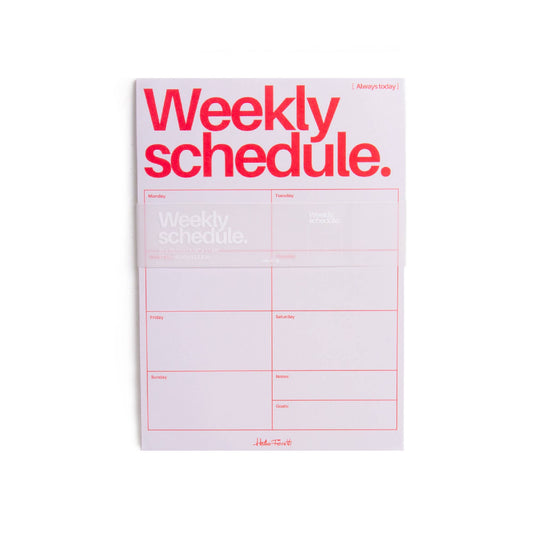 Weekly plan memo