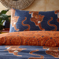 Duvet cover set Tibetan Tiger Tribal blue / For one person (single) and double duvet (king)