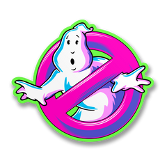 Vinyylitarra - Ghostbusters Neon Logo Sticker