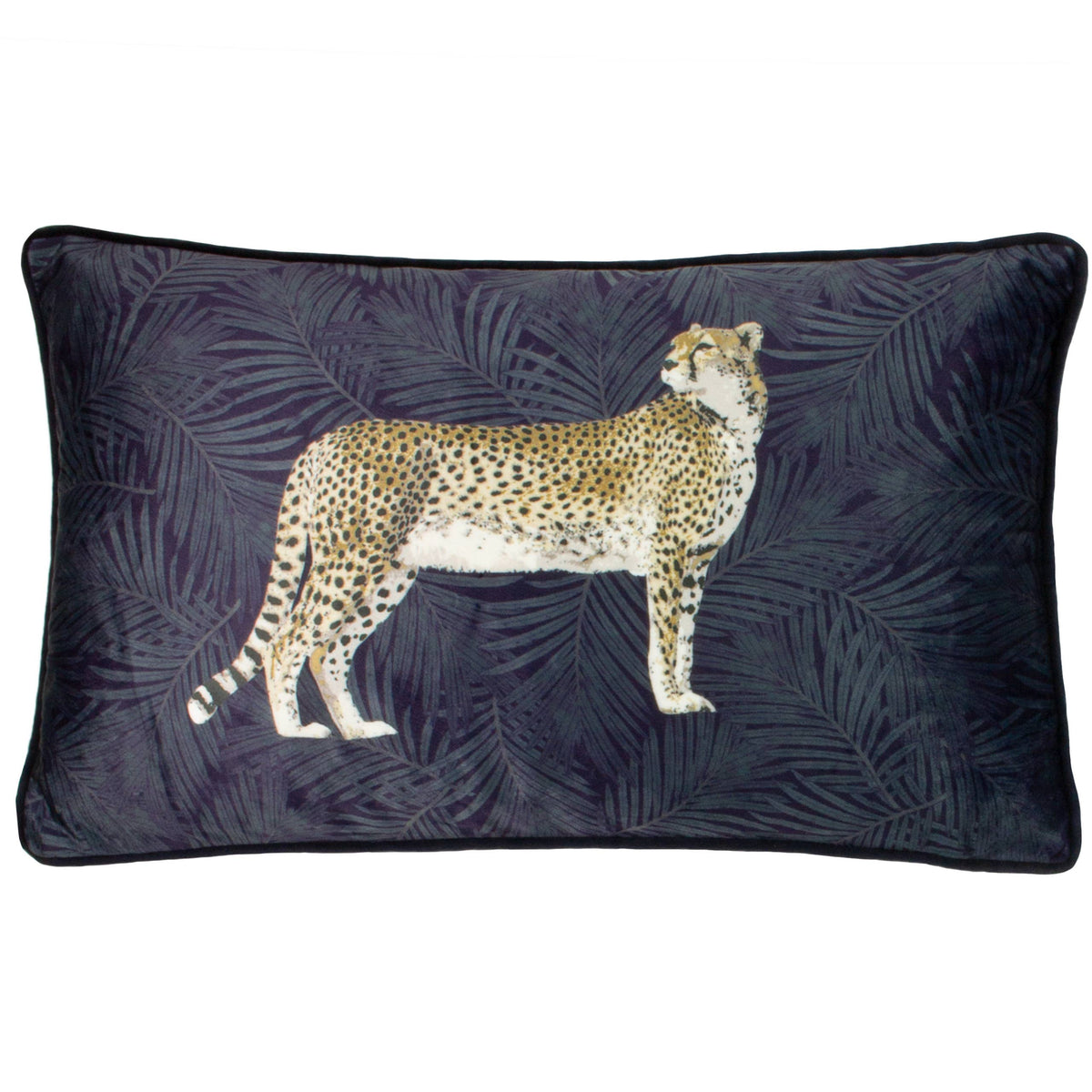 Samettityyny Cheetah Forest laivastonsininen 30 x 50 cm - Lempi Lifestyle