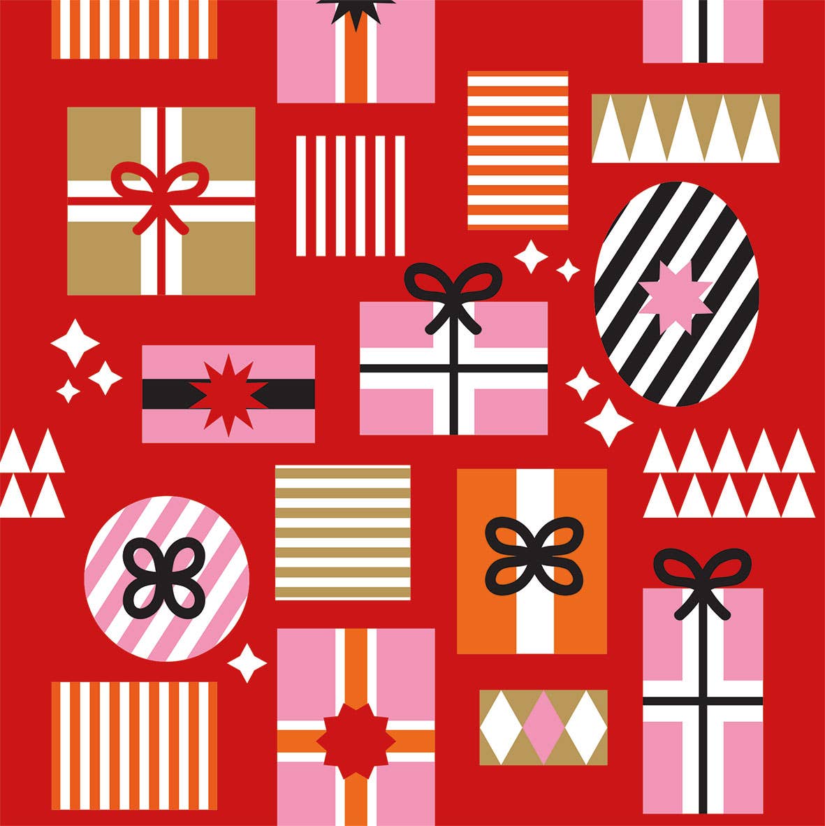 Servetti - Lautasliina Gift Collage Napkin 33X33