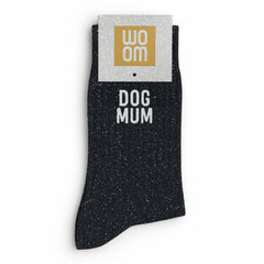 Glittersukat Dog Mum - mustat kimallesukat - Lempi Lifestyle