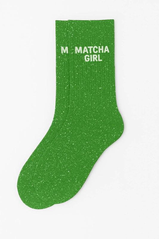 Glittersukat Matcha Girl - matcha-väriset kimallesukat - Lempi Lifestyle