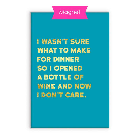 Hauska jääkaappimagneetti - Dinner and wine - Lempi Lifestyle