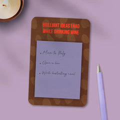 Hauskat muistilaput - Brilliant ideas while drinking wine - Lempi Lifestyle