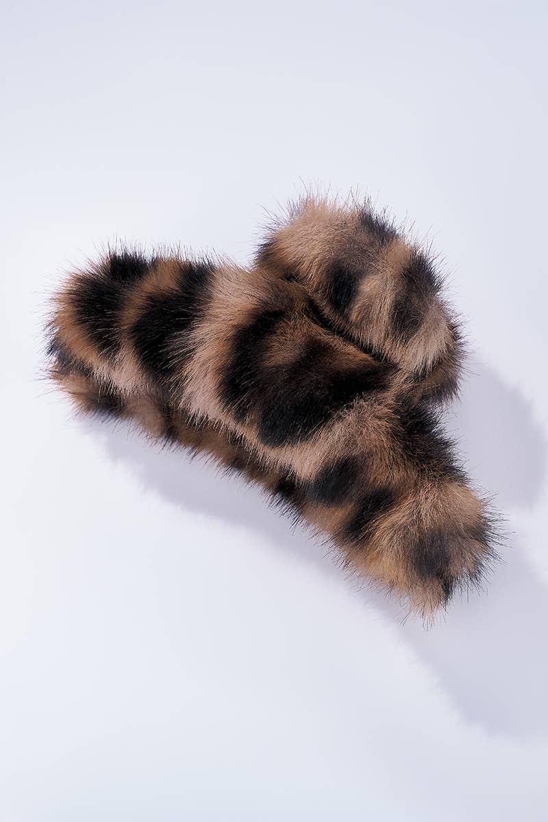 Hiusklipsi leopardikuosia - tekoturkis - Lempi Lifestyle