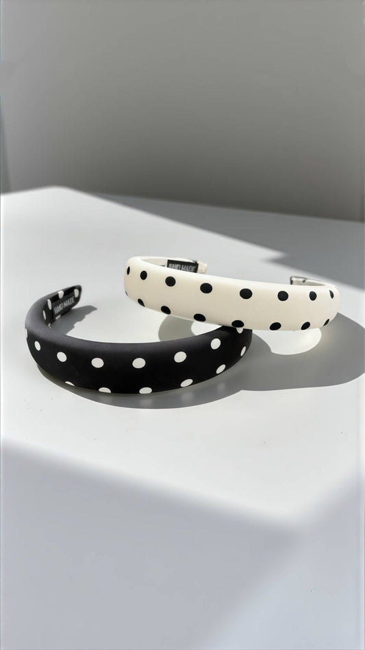 Hiuspanta polka dots - valkoinen pallokuosi - Lempi Lifestyle