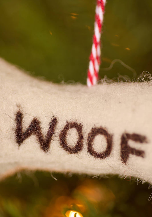 Huovutettu joulukoriste koiranluu Woof - Lempi Lifestyle