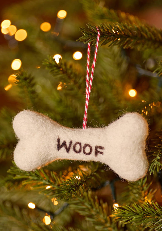 Huovutettu joulukoriste koiranluu Woof - Lempi Lifestyle