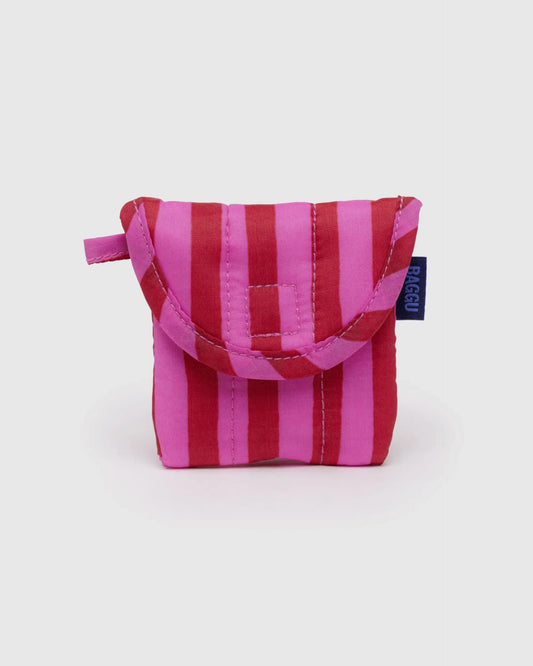 Baggu kuulokekotelo, pinkki raita