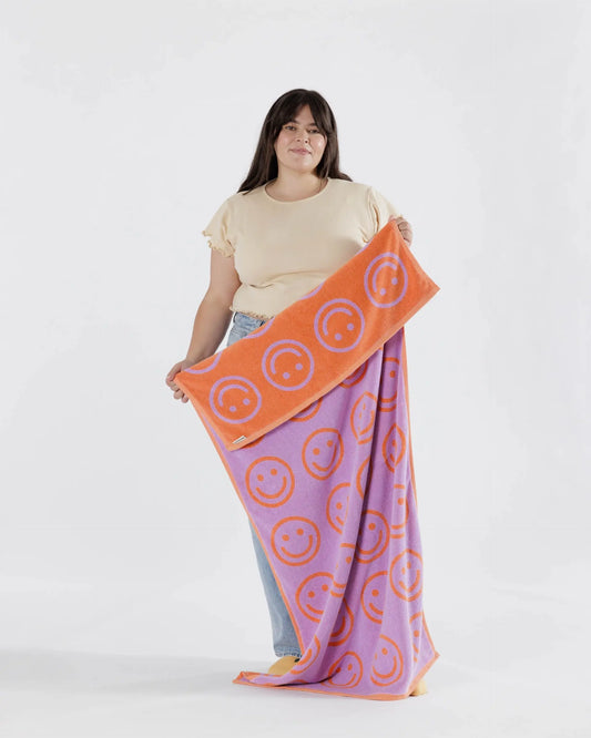 Baggu iso kylpypyyhe oranssi lila