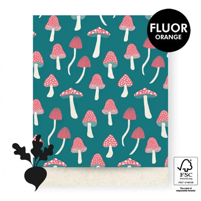 Iso Lahjapussi Mushroom (27 x 34 Cm) - Lempi Lifestyle