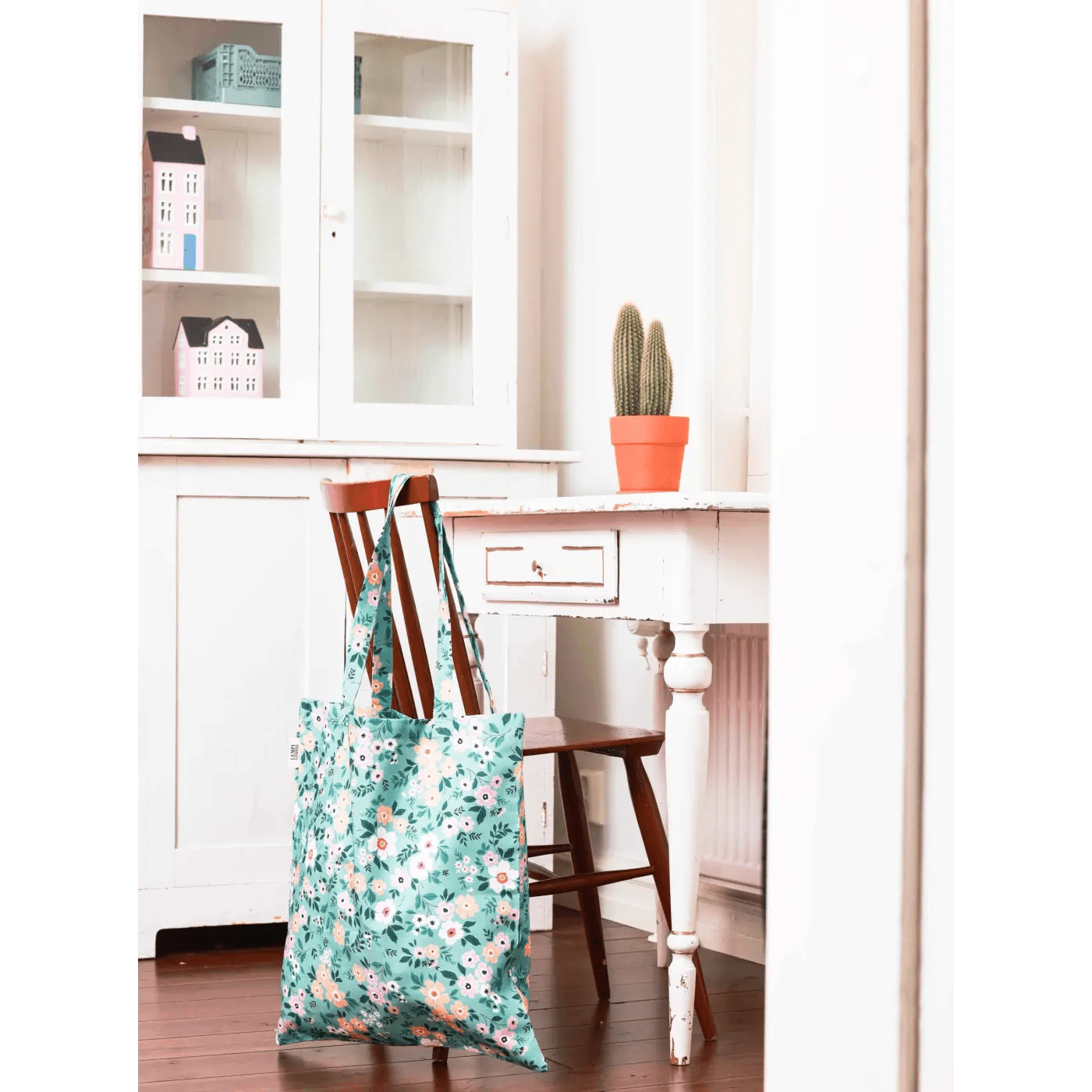Kangaskassi Mint Flower - Lempi Lifestyle