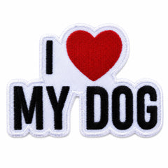 Kangasmerkki - I love my dog, hauska haalarimerkki - Lempi Lifestyle