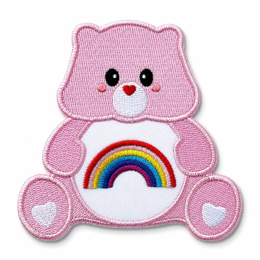 Kangasmerkki - Pinkki Karhu hauska haalarimerkki - Lempi Lifestyle