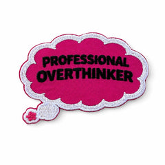 Kangasmerkki - Professional overthinker, hauska haalarimerkki - Lempi Lifestyle