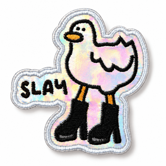 Kangasmerkki Slay – Hologrammi haalarimerkki - Lempi Lifestyle