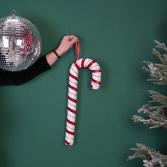 Karkkikeppi 52 cm I valkoinen punaisilla raidoilla - Lempi Lifestyle