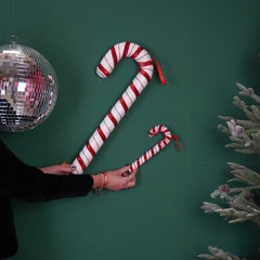 Karkkikeppi 52 cm I valkoinen punaisilla raidoilla - Lempi Lifestyle