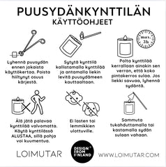 Karpalopannacotta tuoksukynttilä puusydämellä - Lempi Lifestyle