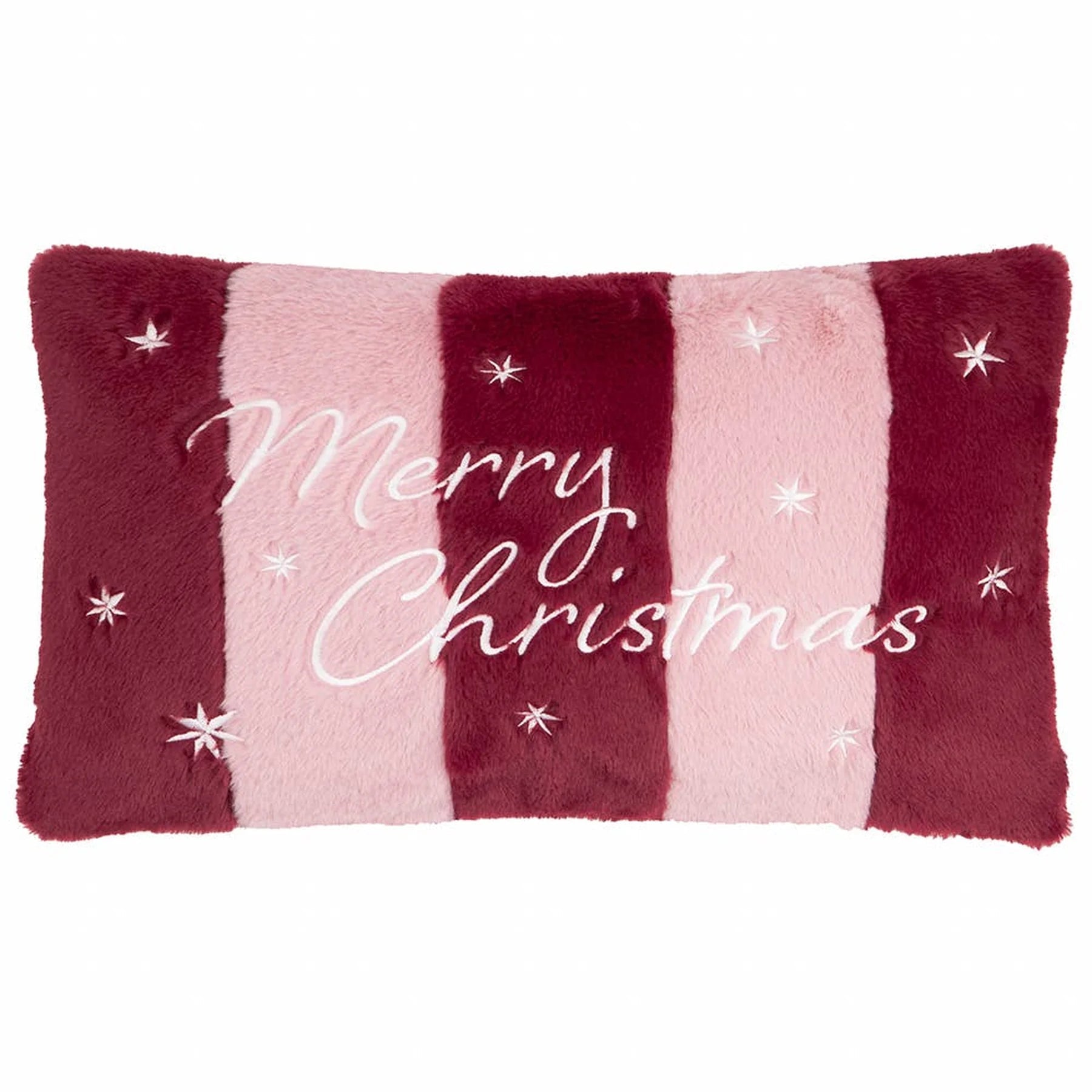 Karvatyyny Merry Christmas - viininpunainen ja pinkki 30 x 50 cm - Lempi Lifestyle