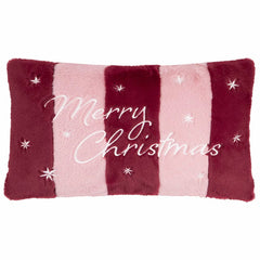 Karvatyyny Merry Christmas - viininpunainen ja pinkki 30 x 50 cm - Lempi Lifestyle