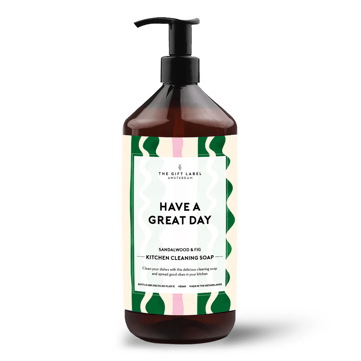 Keittiösaippua 1000ml Have A Great Day, vegaaninen tiskiaine - Lempi Lifestyle