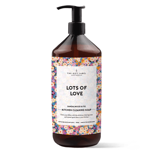 Keittiösaippua The Gift Label I Lots of love - vegaaninen tiskiaine 1000ml - Lempi Lifestyle