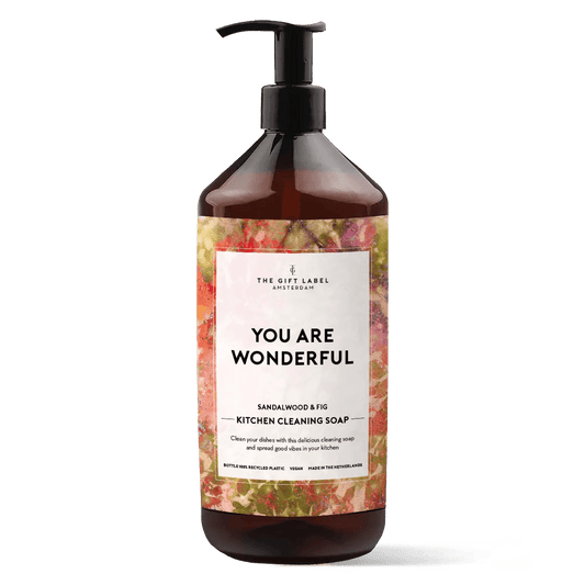 Keittiösaippua The Gift Label You are wonderful I vegaaninen tiskiaine 1000 ml - Lempi Lifestyle