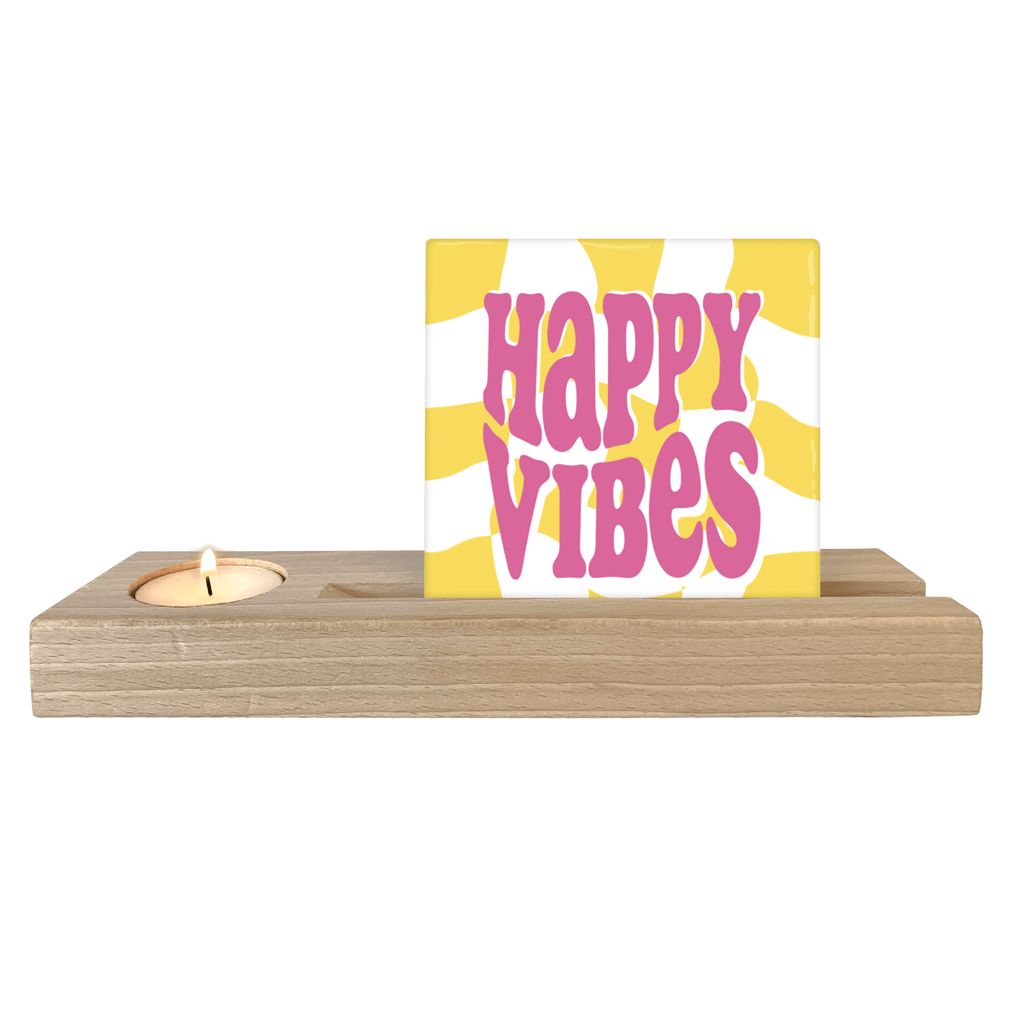 Keraamiset koristelaatat - happy vibes - Lempi Lifestyle