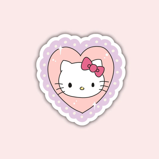 Kitty Heart -tarra – kawaii-kissa, matta vinyylitarra - Lempi Lifestyle